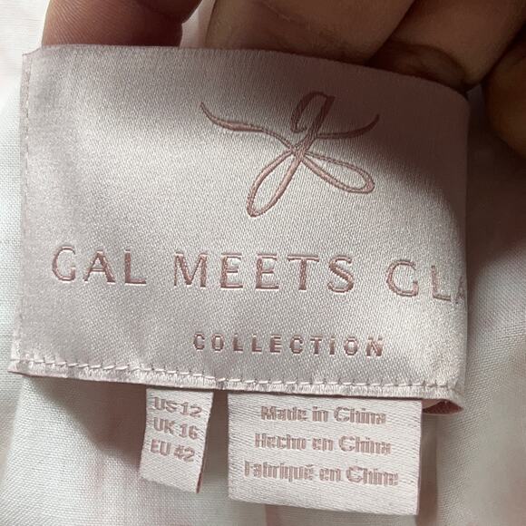 Gal Meets Glam Women's Linen Cotton Floral Block Print Della Shirt Dress Size 12 - Picture 4 of 7